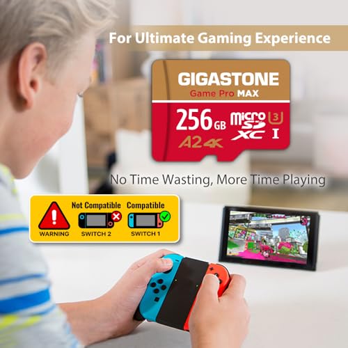 for Switch 1 Only】 GIGASTONE 256GB Micro SD Card