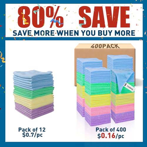Microfiber Towels Bulk (400 Count)