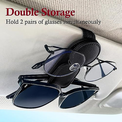 2 Pack Sunglasses Holder for Car Visor