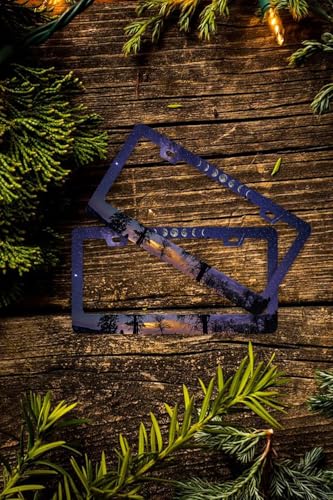 Starry Sky Moon License Plate Frames