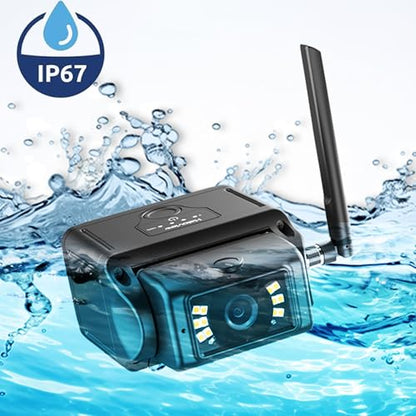 Byte Tango BT7 Solar Wireless 1080P Solar Powered Backup Camera with Touch Monitor for RV