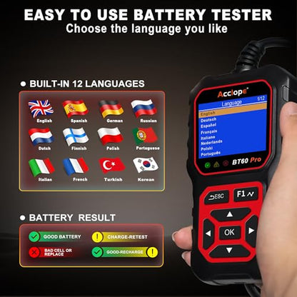 BT60 PRO Car Battery Tester 6V