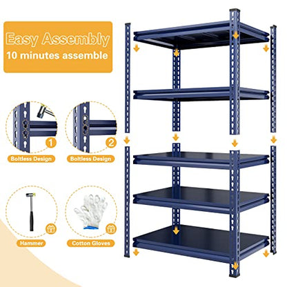 Garage Shelving 2000 LBS Storage Shelves Heavy Duty Metal Shelving Unit Shelf for Pantry Closet