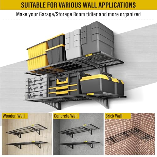 1.64x4ft Adjustable Rail Wall Garage Storage Shelf