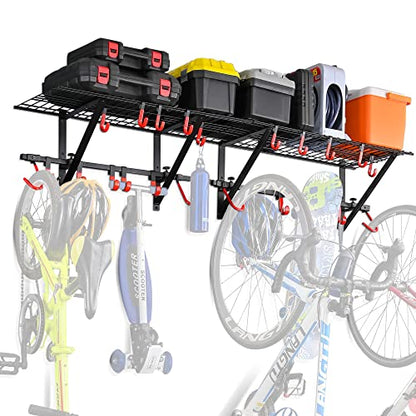 Garage Wall Shelving Includes Bike Hooks