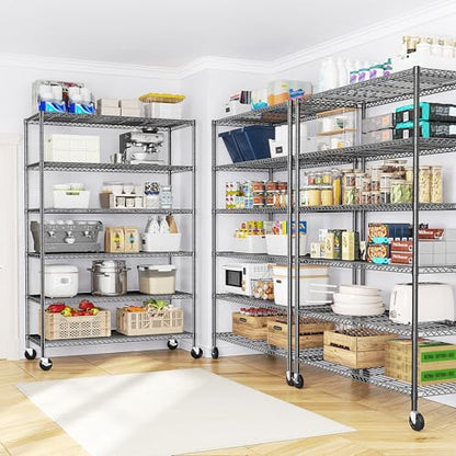 82" H X45 W X18 D Storage Shelves with Wheels (3 Count)