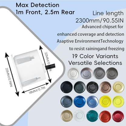 Parking Sensor kit New Feature Rear with Selectable Distance in Feet (4 Count)