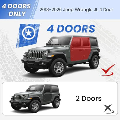6" Rustproof Running Boards Side Steps Compatible with 2018 (2 Count)