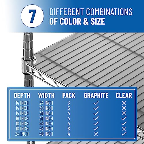 Set of 4 Shelf Liners for Wire Shelf Liner (24 Sq Ft)