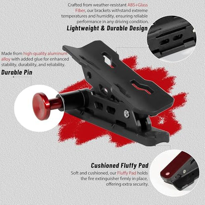 Quick Release Fire Extinguisher Mount with 8 Clamps for Tractor 2PCS (2 Count)