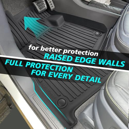 All Weather Floor Mats Compatible with Rivian R1S 2025 2026 Anti