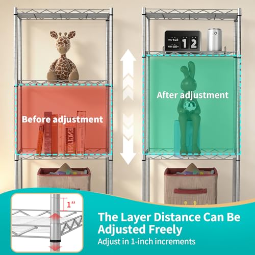 4 Tier Wire Storage Shelves