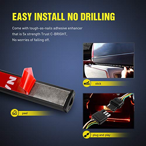 48” 49” LED Tailgate Light Strip 90 LED Red