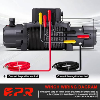 13500 lb Recovery Winch with Synthetic Rope and 2 Wireless Remotes