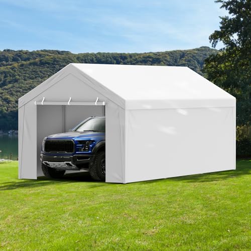 Carport Replacement Canopy Top Cover + Sidewall 10 x 20 ft