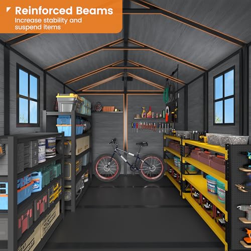 8x8 FT Resin Storage Shed