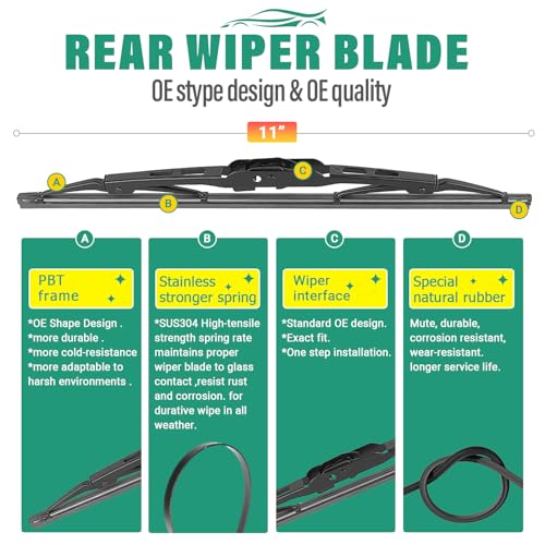 Windshield Wiper Blades Replacement for Cadillac XT5 2017
