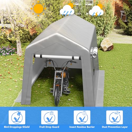 Carport 6x8 FT Enclosed Carport with Roll