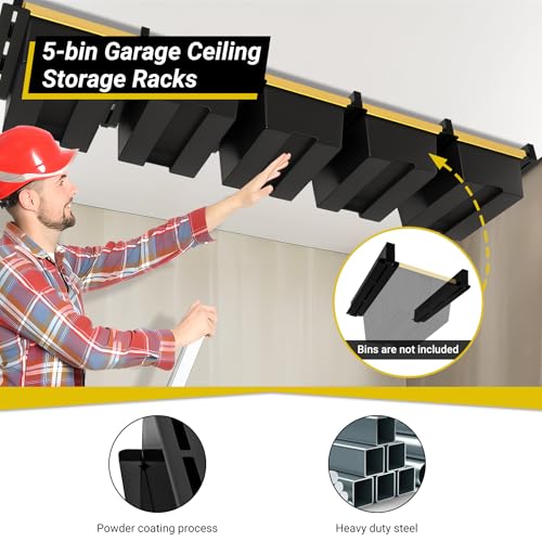 5 bin Overhead Garage Storage Rack (6 Count)