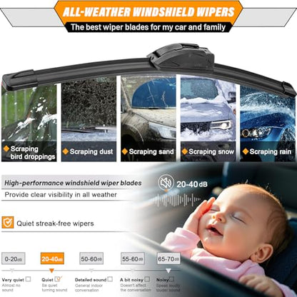 Windshield Wiper Blade Replacement for Nissan Versa Note 2014