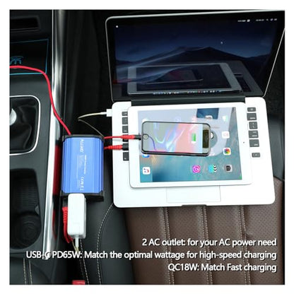 300W Car Power Inverter 12V DC to 110V AC Power Inverter for Car