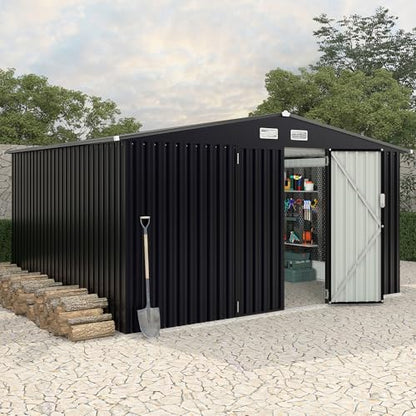 8x10 FT Metal Storage Sheds Outdoor