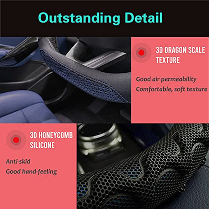 D Shaped 14 Inch Small Steering Wheel Cover Great Grip