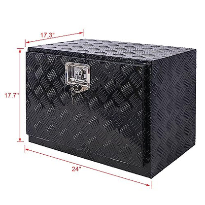 24in Aluminum Tool Box with Lock Keys for Truck Car