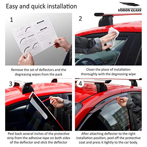 Tape on Extra Durable Rain Guards for ChevyCruze 2011 (4 Count)