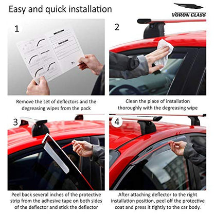 Tape on Extra Durable Rain Guards for ChevyCruze 2011 (4 Count)