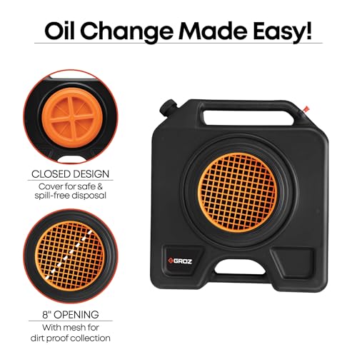 15 Quart Oil Drain Pan with Wheels & O