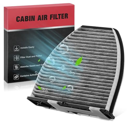 49357 Cabin Air Filter with Activated Carbon Compatible with Mercedes