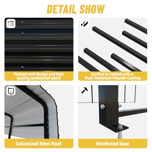 13x20FT Heavy Duty Metal Carport