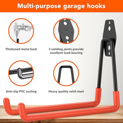 32 Pack Heavy Duty Wall Mount Garage Hooks