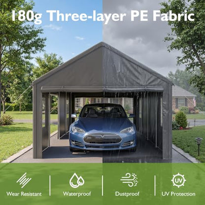 13x25 FT Heavy Duty Carport Canopy with All