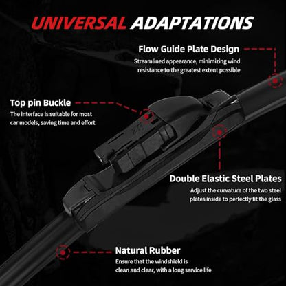 26"+14"+10" Windshield Wipers