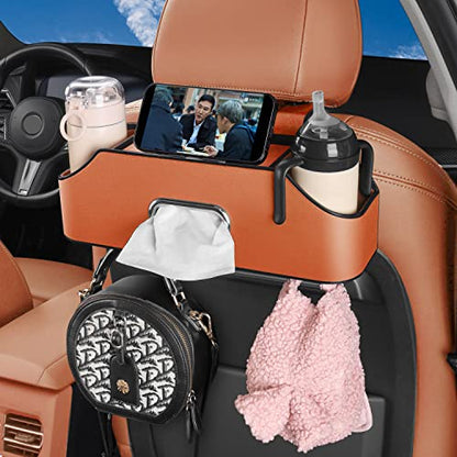 Car Back Seat Organizer with 2 Cup Holders (22.9281 Ounce)