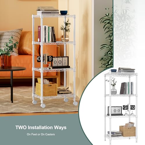 1000 lbs 4 Shelf Adjustable Heavy Duty Steel Wire Rack (4 Count)
