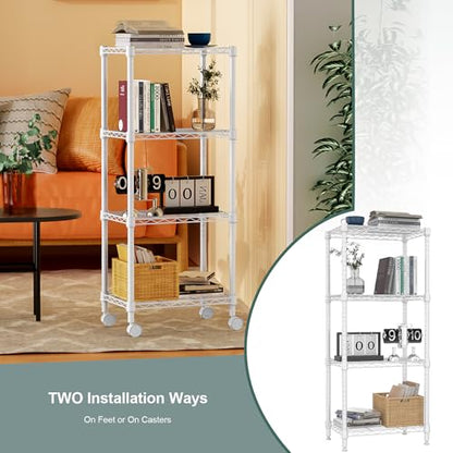 1000 lbs 4 Shelf Adjustable Heavy Duty Steel Wire Rack (4 Count)