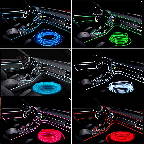 El Wire Green Interior Car LED Strip Lights