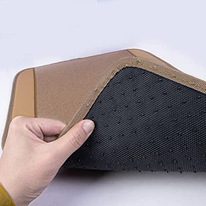 Beige Leather & Waterproof Car Carpet Floor Mats