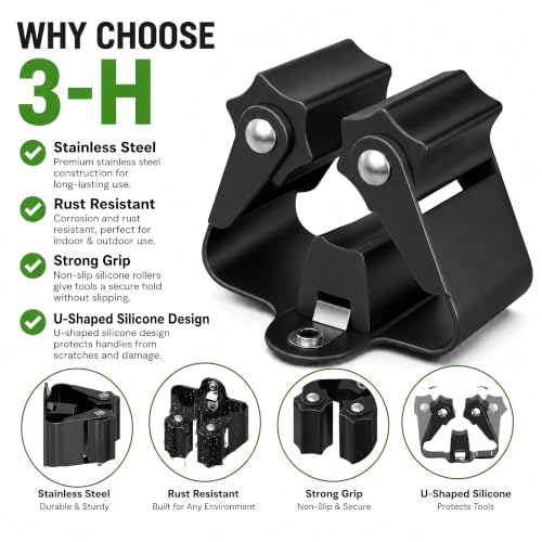 Broom Holder Wall Mount 8 Pack (8 Count)