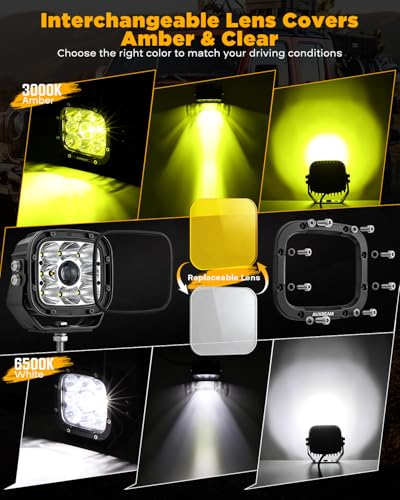 XP Ultra Series 5" 100W Offroad LED Pods Hyper Spot Light Bars (2 Count)