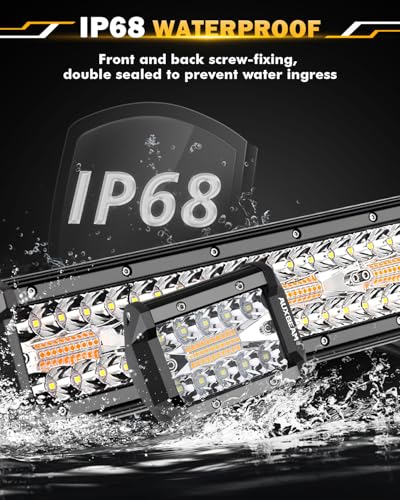 4 Inch Pod Lights & 20In LED Light Bar 6 Modes Offroad Kit (3 Count)