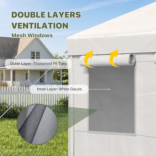 Carport 12x20 Heavy Duty Carport Canopy Portable Garage