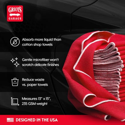 Microfiber Shop Towels for Car Cleaning and Detailing (20 Count)