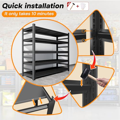 45" W Metal Garage Shelving