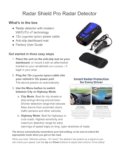 Speed Sentinel Radar Detector 360° Police Radar Detectors for Cars