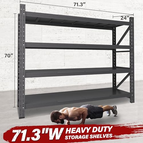 71.3" Wide Heavy Duty Garage Shelving Units