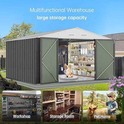 12x10 ft Outdoor Storage Shed